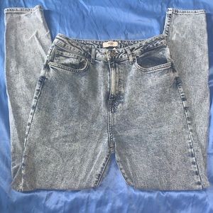 Forever 21 jeans with sunflower painting on pocket